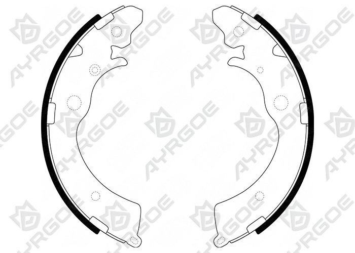 AYRGOE K5524-03 Zapatas de freno Trasero Honda CR-V RD1-RD3 95-01/Accord 85-93 2.0/Civic 00-05/HR-V 99-05/Suzuki Jimny 98-