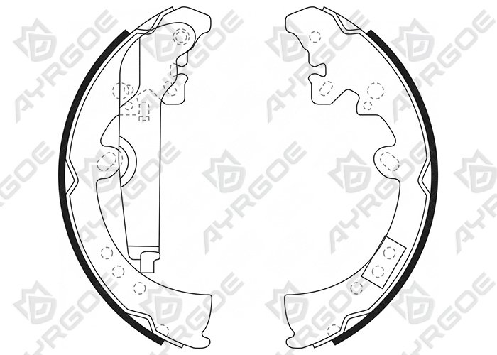 AYRGOE K2395-03 Zapatas de freno Trasero Toyota Hilux 05-19/Fortuner 05-16