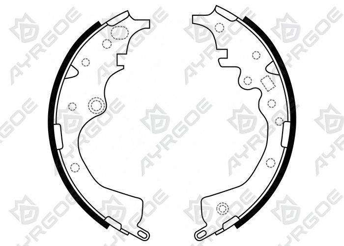 AYRGOE K2378-03 Zapatas de freno Trasero Toyota Hiace H2## 05-25/Sienna XL20 03-10/Tacoma 04-25