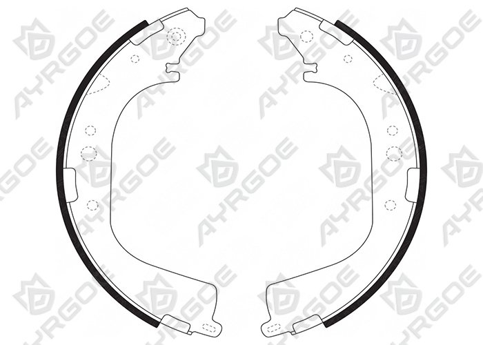 AYRGOE K2279-03 Zapatas de freno Trasero TOYOTA LAND CRUISER J105 98-07/LC80 J70 J80 79-17/Nissan Patrol Y60 Y61 99-12