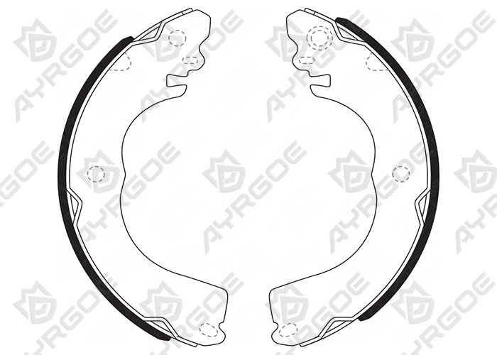 AYRGOE K1267-03 Zapatas de freno Trasero MMC Lancer 07-17/Colt 04-12/Space Star 03-24/Nissan Tiida C11 04-13