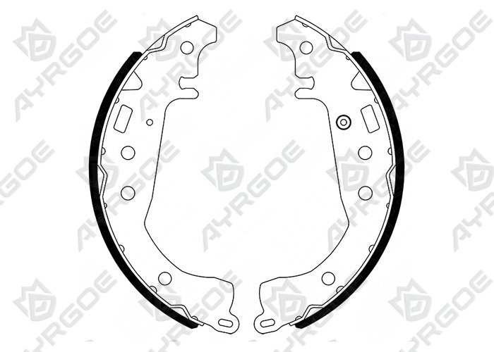 AYRGOE K2342-03 Zapatas de freno Trasero Toyota Yaris XP10 XP90 XP150 04-15/Corolla E120# 00-08