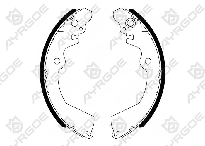 AYRGOE K6701-03 Тормозные колодки барабанные Задний MMC GALANT E52 92-96/LANCER 95-00 1