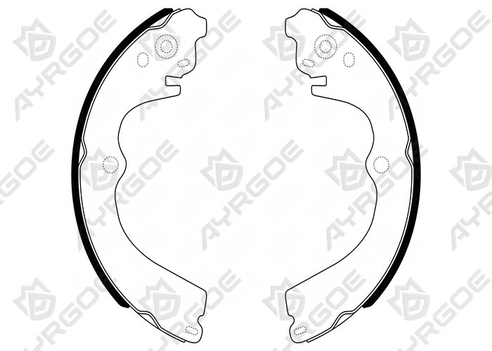 AYRGOE K7747-03 Zapatas de freno Trasero Subaru Impreza 92-08/Legacy 89-99/Forester 97-08