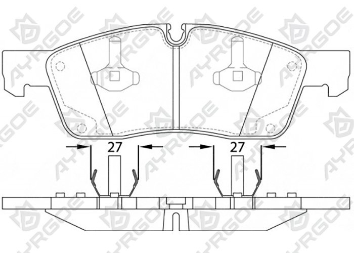AYRGOE A 000 420 13 05-03 Pastillas de freno Delantero MB W166 X166 C292/JEEP Grand Cherokee 10-21/Dodge Durango 11-22