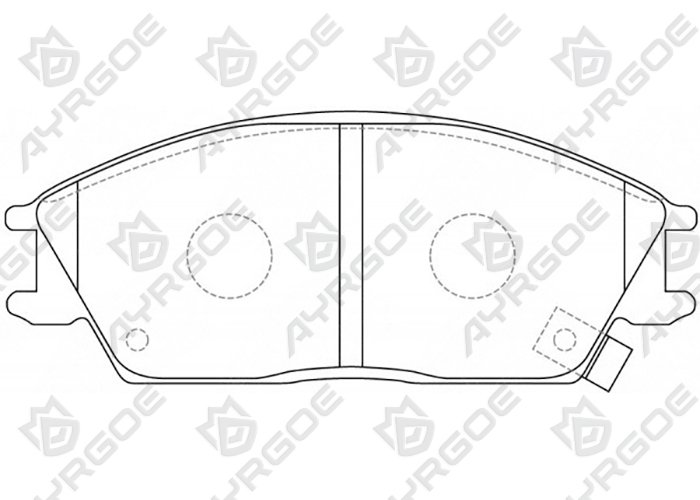 AYRGOE D0070-03 Brake Pad Front Hyundai Accent X3 94-99/Accent LC 01-12/Elantra J2 95-01 1
