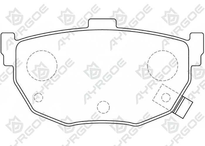 AYRGOE D1044-03 Pastillas de freno Trasero Hyundai Elantra XD 00-06/Elantra J1 90-95/Elantra J2 95-01/Cerato LD 03-09