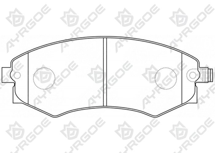 AYRGOE D11053-03 Brake Pad Front Hyundai Sonata EF 98-03/Elantra XD 00-06/Sonata Y3 93-98/Elantra J1 J2 90-00/SSANGYONG Musso FJ 94-06/Rexton 01-06 1