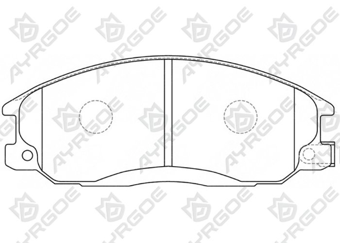 AYRGOE D11103-03 Pastillas de freno Delantero Hyundai Santa Fe 00-06/H1 Starex 01-07/SsangYong Actyon 05-12/Kyron 05-15/Rexton 03-17