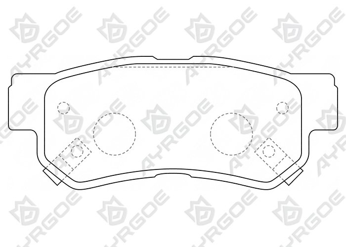 AYRGOE D11118-03 Тормозные колодки Задний Hyundai Elantra HD 05-10/Santa Fe SM 00-06/Sonata EF NF 98-13/Tucson JM 04-09/Sportage KM 06-10