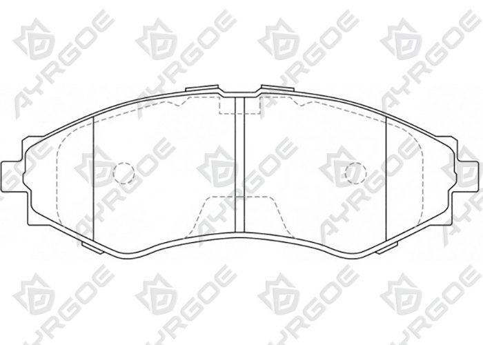 AYRGOE D11124-03 Тормозные колодки Передний Daewoo Nexia N150 08-16 Y15L F16D3/Nubira 97-05/Lanos 97-10/Ravon R3 16-/Chevrolet Aveo T20 T25 T30 02-15/Epica 03-06/Lacetti 03-14/Spark 12-16//Daewoo Gentra 13-16/Ravon Gentra 15-