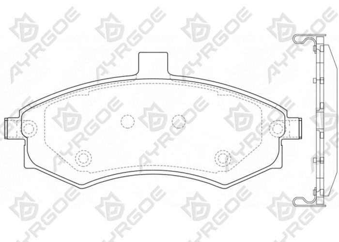 AYRGOE D11142-03 Тормозные колодки Передний Hyundai Elantra XD 00-06/Sonata EF 98-04