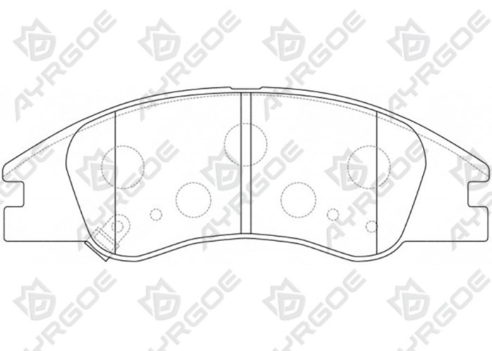 AYRGOE D11157-03 Тормозные колодки Передний Kia Cerato LD 03-08