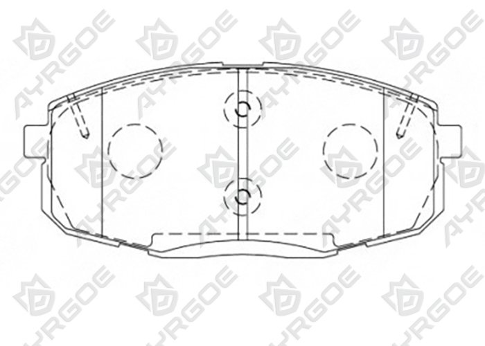 AYRGOE D11163M-03 Тормозные колодки Передний Kia Cerato TD 08-13,BD 18-21/Creta GS 16-21/Forte i30 07-12/K3 18-21/Seltos 19-/Soul 13-17/Changan Eado Plus 20-
