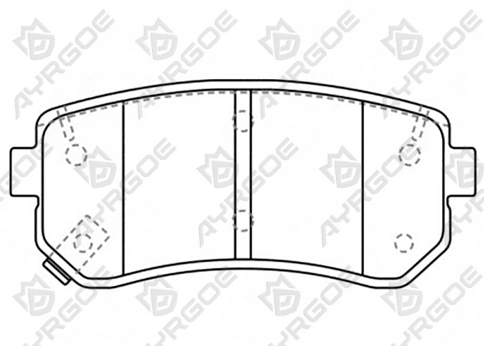 AYRGOE D11195-03 Тормозные колодки Задний Kia Sportage SL 10-15,QL 15-19/Sonata YF 10-14, LF 14-17/Tucson TM 09-15,TL 15-19/Accent MC 06-11,LC 00-05/Creta 16-21/Rio JB 05-11/Cadenza 09-16/Cerato 08-13/Optima(K5) 15-20/Jetour X50 24-