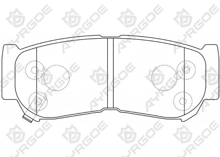 AYRGOE D11201-03 Pastillas de freno Trasero Hyundai Santa Fe CM 06-12/H1 Starex 01-07/Sorento JC 02-06/SsangYong Rexton 06-17/MAXUS T60 17-