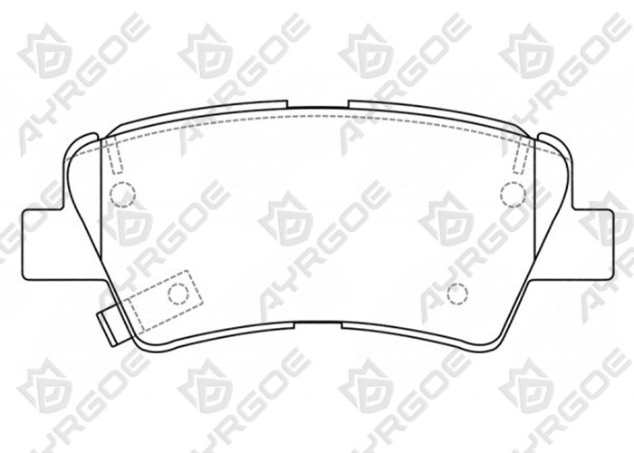 AYRGOE D11210MH-03 Pastillas de freno Trasero Hyundai Sonata NF YF 04-14/Tucson JM PD PT 06-24/Sportage PF 15-21/OPTIMA(K5) TF 10-15/Soul AM 08-14/Grandeur HG 11-16/SsangYong Korando 10-/Actyon 12-
