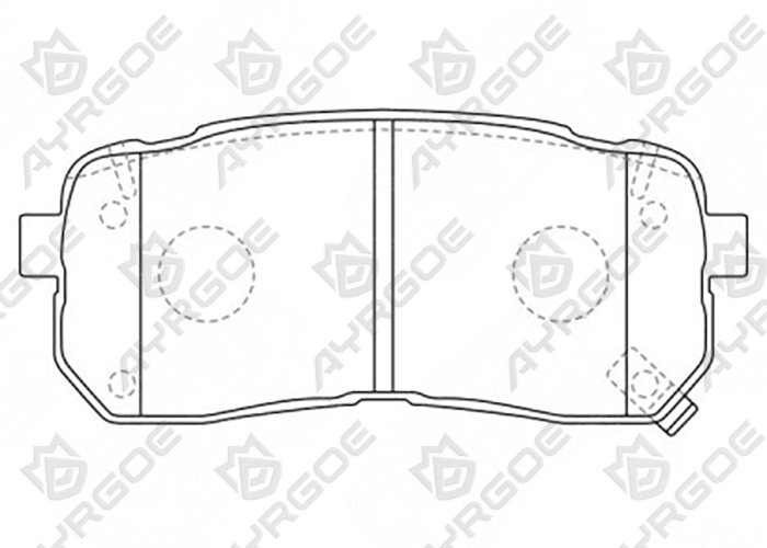 AYRGOE D11239M-03 Pastillas de freno Trasero Kia Sorento PC 14-20/Carnival 05-20/H1 Starex 07-18