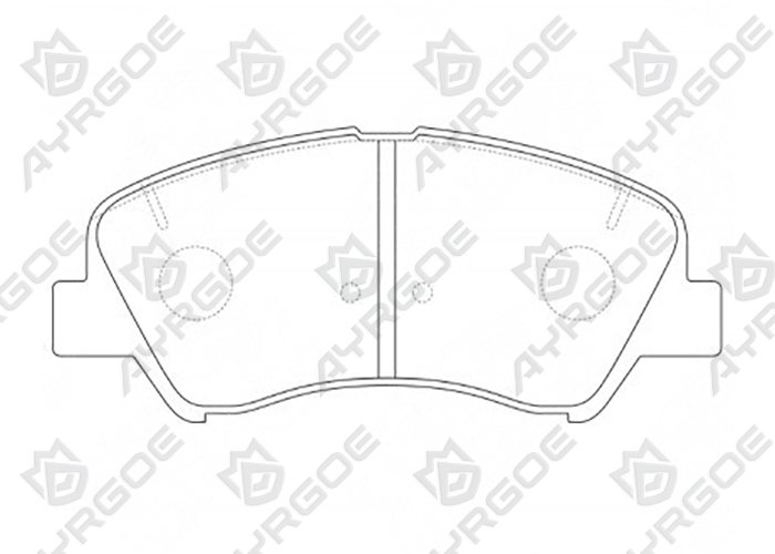 AYRGOE D11268M-03 Pastillas de freno Delantero Hyundai Accent(Solaris) RB 10-17/Kia Rio UB 11-17/i20 GB IB 14-/Ceed HB SW 15-18/Cerato JD13-16