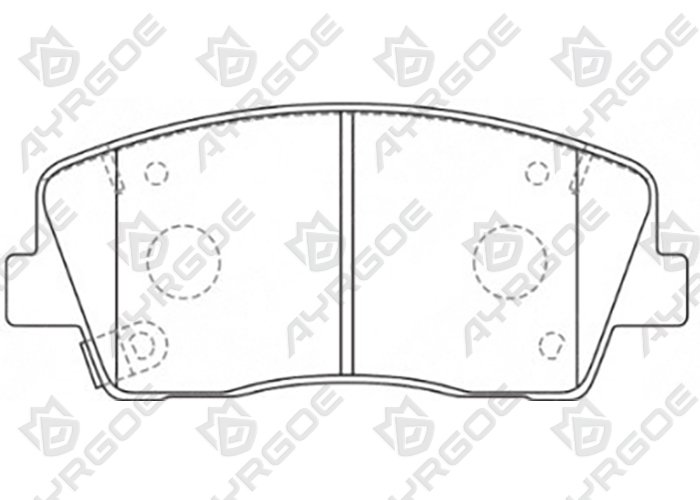 AYRGOE D11280M-03 Pastillas de freno Trasero Hyundai Santa Fe CM 06-12, DM 15-19/H1 Starex 01-07/Sorento XM 09-14/K9 14-18/Mohave HM 08-17/Ssangyong Musso 18-/Rexton Sport 18-/Genesis G70 17-/G80 16-20