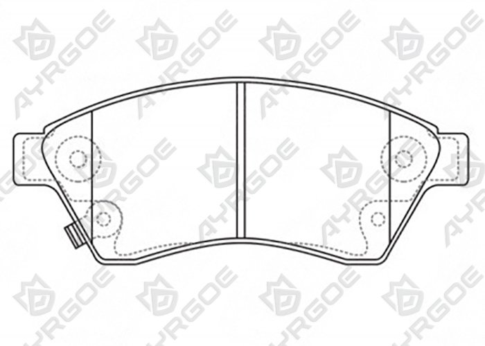 AYRGOE D11291M-03 Pastillas de freno Delantero Chevrolet Cruze 08-17 1.8/Aveo T300 11-15/Daewoo Lacetti 08-16/Opel Astra J 09-15