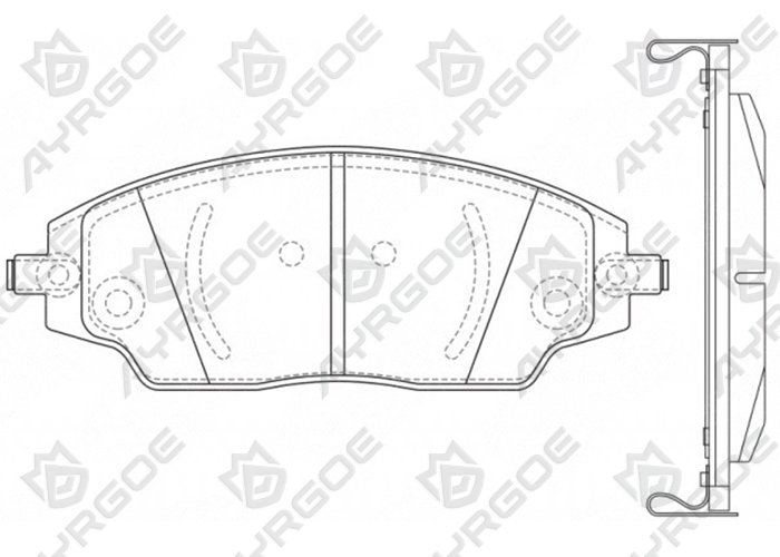 AYRGOE D11294M-03 Pastillas de freno Delantero Chevrolet Cobalt 13/Aveo T300 11-15/Ravon R4 16-