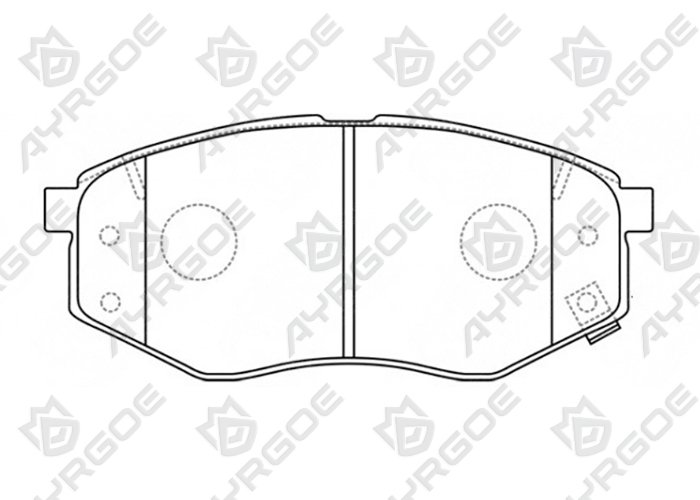 AYRGOE D11299M-03 Pastillas de freno Delantero Hyundai Sonata YF GF LF PC 03-20/Tucson TM 09-13/Sportage SL 10-14/Optima(K5) PD15-18/Soul PS 13-19/i20 i45 08-12