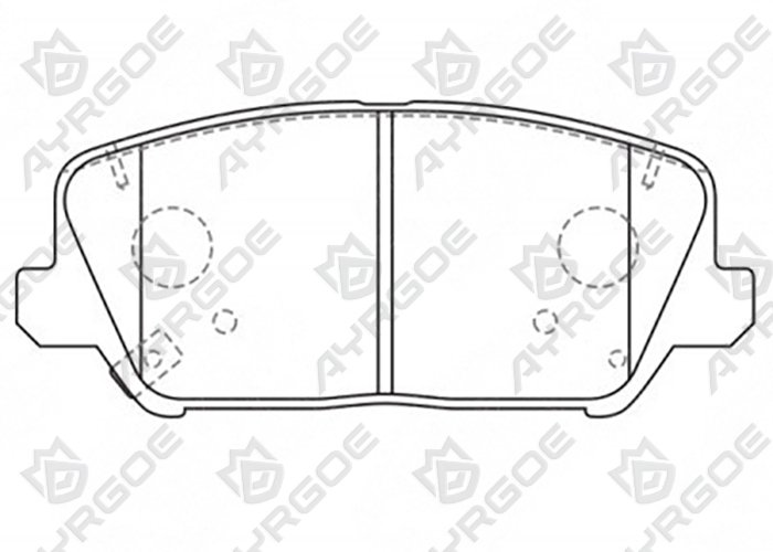 AYRGOE D11305M-03 Тормозные колодки Передний Kia Cerato YD JD 13-18/Optima(K5) JF 15-20/i30 GD 11-17/K3 12-20