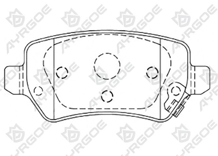 AYRGOE D11335MH-03 Тормозные колодки Задний Kia Ceed JD 12-18