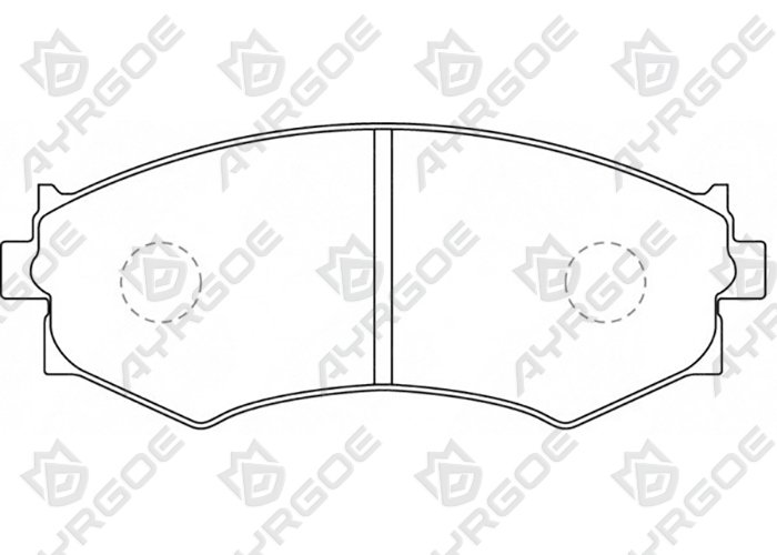 AYRGOE D1154-03 Тормозные колодки Передний Nissan Primera W10 90-98/Bluebird U12 90-92/Sunny N16 99-11/Hyndai Elantra J1 90-95/Sonata Y2 Y3 88-96/Matrix FC 01-10/Kia Magentis Optima GD MG 01/SsangYong Korando 96-06/Musso 98-05