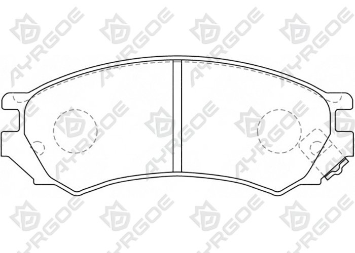 AYRGOE D1162-03 Pastillas de freno Delantero Nissan Primera P10 90-96/Bluebird U12 87-91/Bluebird U12 83-95