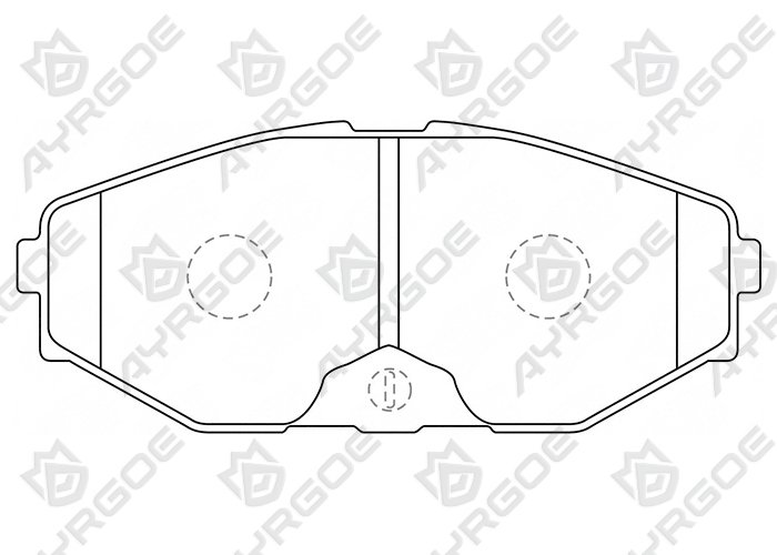 AYRGOE D1165-03 Pastillas de freno Delantero Nissan Maxima(Cefiro) A33 2.0 3.0/Rnessa 97-02/Prairie Liberty 98-04/Infiniti J30 92-97/Q45 89-96