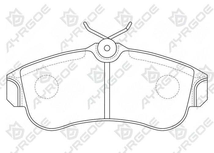 AYRGOE D1180-03 Pastillas de freno Delantero Nissan Primera P10 P11 90-02/Almera N16/Pulsar N16/Sentra B15 00-06/Sunny N16 00-05