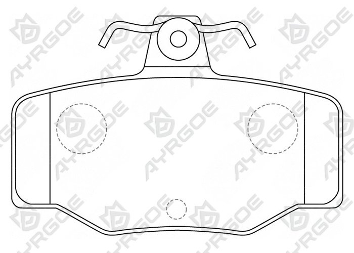 AYRGOE D1214-03 Pastillas de freno Trasero Nissan Primera P10 P11 90-02/Almera N16 00-06/Sunny N16 00-06