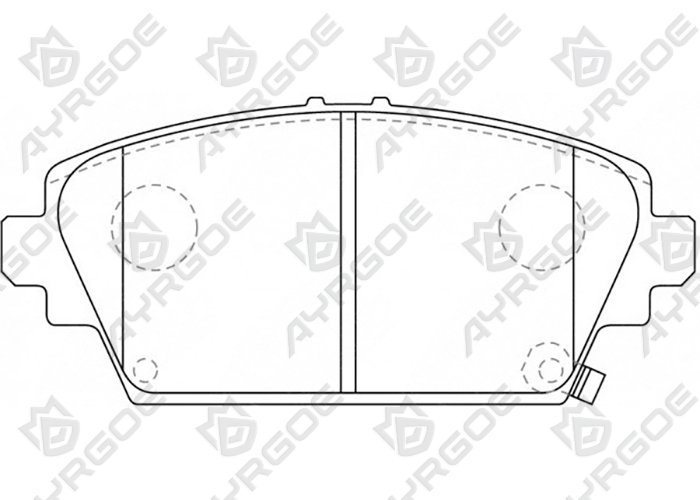 AYRGOE D1247-03 Pastillas de freno Delantero Nissan Primera P12 01-07/Almera Tino 00-05/Honda Accord 98-02