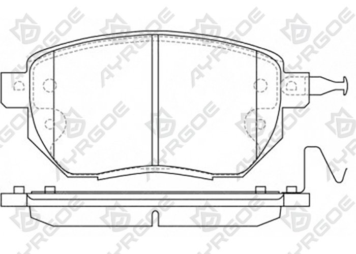 AYRGOE D1264-03 Brake Pad Front Nissan Maxima(Cefiro) A34 3.5/Altima L31 04-07/Murano Z50 Z51 02-16/Infiniti FX35 02-08/FX45 03-05 1