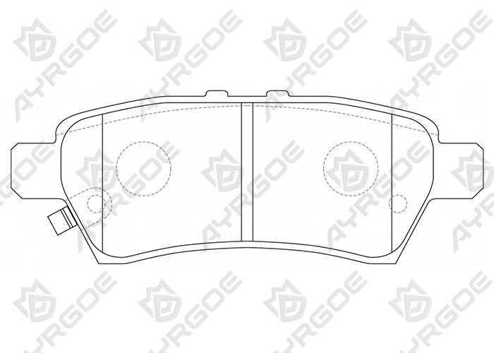 AYRGOE D1272-03 Тормозные колодки Задний Nissan Pathfinder R51 05-15/Xterra 07-16