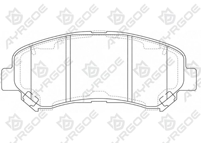 AYRGOE D1276-03 Тормозные колодки Передний Nissan X-Trail T31 07-14/Qashqai J10/Teana J31 J32 03-14/Maxima A35 A36 VQ35
