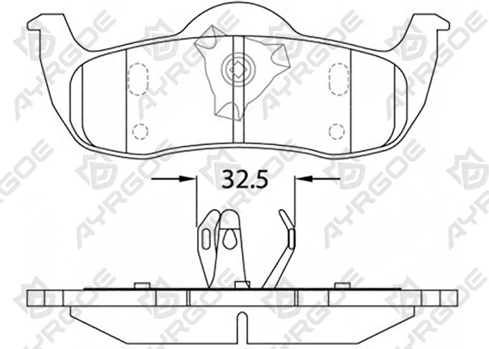 AYRGOE D1313M-03 Тормозные колодки Задний Nissan Xterra N50 05-15/ Armada WA60 04-16/Infiniti QX56 62 10