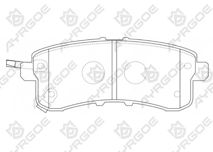 AYRGOE D1329M-03 Тормозные колодки Задний Nissan Patrol Y62 10-19/Infiniti QX56 Z62 10-13/Infiniti QX80 Z62 13-17