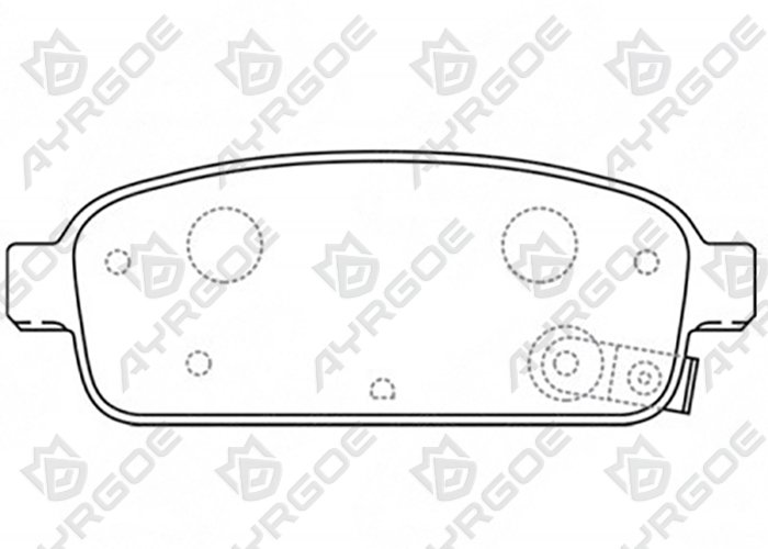AYRGOE D20001MH-03 Pastillas de freno Trasero Chevrolet Cruze 08-18/Orlando 11-18/Daewoo Lacetti 08-16/Opel Astra J 09-15/Mokka 12-19/Zafira 12 Astra 12-19
