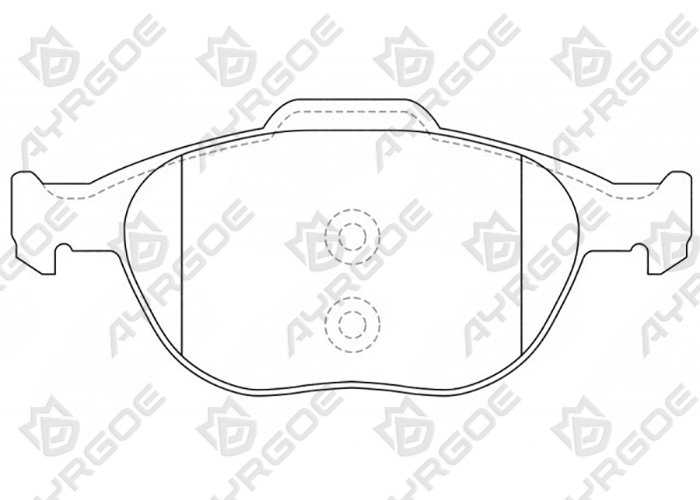 AYRGOE D20007H-03 Pastillas de freno Delantero Ford Tranzit 02-06/Connect 09-13/Fiesta 01-12/Focus 01-05/Volvo V50
