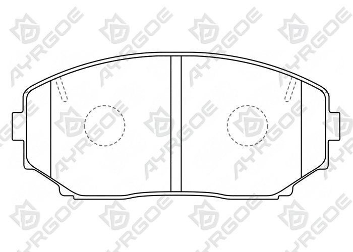 AYRGOE D20060-03 Brake Pad Front Mazda CX5 18-24/CX7 ER 07-15/CX8 17-24/CX9 12-24/Mazda8 10-24/MPV 99-06/MMC L200 19-24/Outlander 12-22/Pajero,Montero Sport 14-24