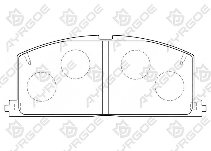 AYRGOE D2023-03 Pastillas de freno Delantero Toyota Corolla E110 97-02/Camry SV22, CV2# 85-88/Carina II 83-92/Caldina 92-02/ /Celica 85-91/Vista 85-91/Corona 83-92/Paseo 91-99/Raum 97-03/Starlet 89-98