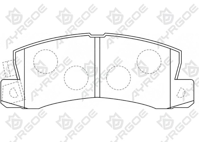AYRGOE D2048-03 Pastillas de freno Trasero Toyota Camry XV10 XV20/Avensis T220 97-03/Carina E 92-97/Corolla 82-02/Celica 85-99/MarkII 97-01/Windom 93-99/Lexus ES XV10 XV20 91-01