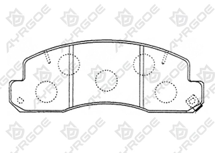 AYRGOE D2052-03 Pastillas de freno Delantero Toyota ToyoAce 02-06