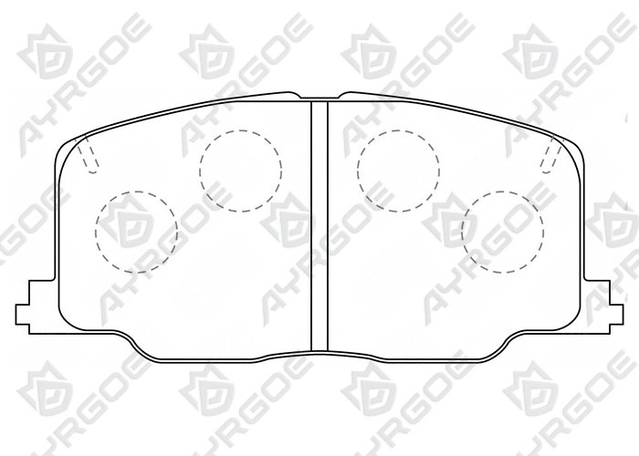 AYRGOE D2065-03 Pastillas de freno Delantero Toyota Camry  XV20 3SFE 2VZ 86-98/Carina, Carina ED, Carona 1.8 2.0 2.2 88-98
