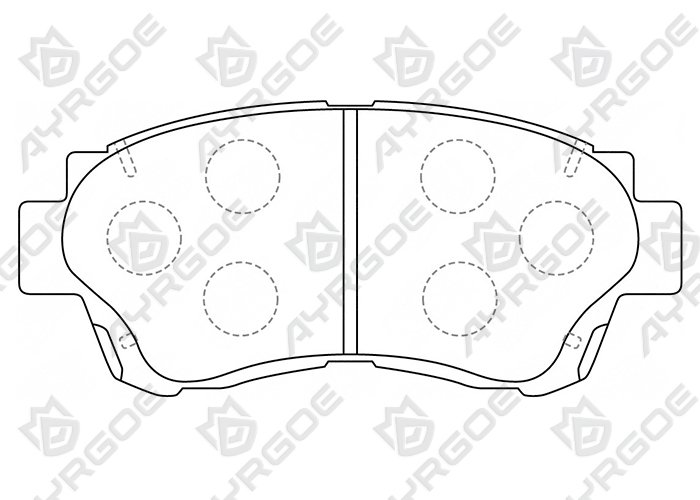 AYRGOE D2088-03 Pastillas de freno Delantero Toyota Camry XV10 XV20/Avalon XX10 93-97/Carina E(Celica) T200 93-99/Crown S150 95-04/Mark II X90 X100 96-07/Windom(Scepter,Sienna) 97-03/Lexus ES XV10 91-06