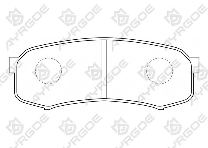AYRGOE D2090-03 Pastillas de freno Trasero Toyota Prado J120 02-09,J150 09-23/LC70 LC80 LC105/FJ Cruiser 06-14/Fortuner N150 15-/4Runner N210 N280 02-20 /Hilux Surf N210 02-09/Lexus GX 400 02-17/LX450 95-98/MMC Pajero,Montero V90 06-12