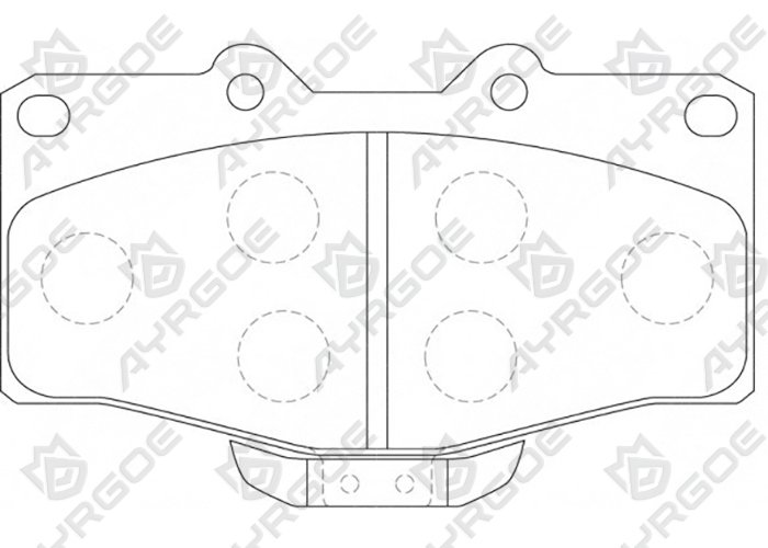 AYRGOE D2117-03 Pastillas de freno Delantero Toyota 4Runner N110 N120 N130 2.8 3.0 88-95/Hilux(Hilux Surf) N130 88-97
